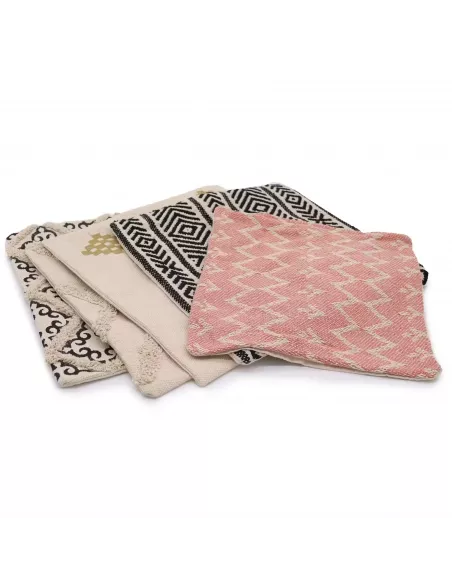 Funda de Cojín 40x40 Artesanal | Algodón Premium y Diseño Étnico Elegante