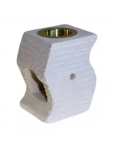 Quemador de Aceite de Piedra Olas | Diseño Elegante y Aromaterapia | Abonica