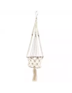 Macetero de macramé trenzado