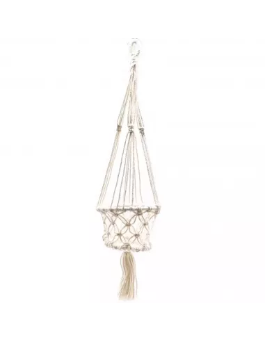 Macetero de macramé trenzado