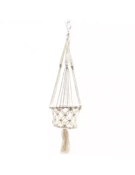 Macetero de macramé trenzado