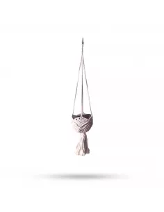 Macetero de Macramé Beige | Decoración Artesanal Colgante 2