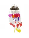 Campanas de viento de coco y capiz de corazones
