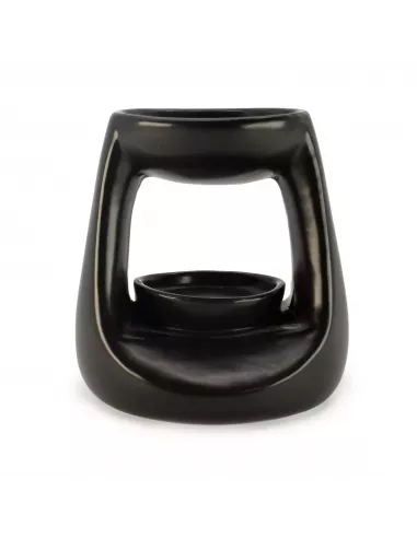 Quemador de aceite cerámico zen negro