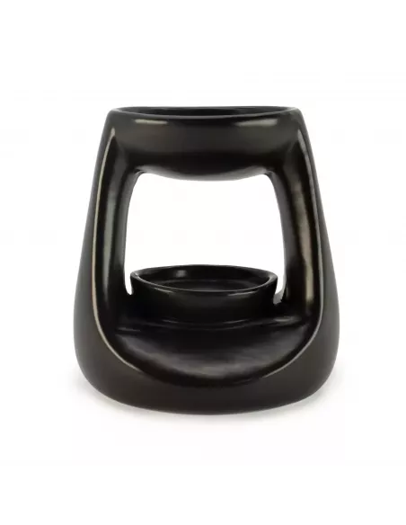 Quemador de aceite cerámico zen negro
