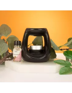 Quemador de Aceite Cerámico Zen Negro Mate | Varios Tamaños | Abonica 2