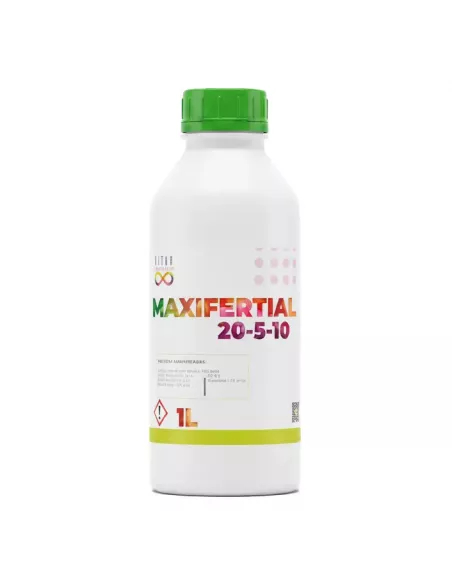 Maxifertial – Fertilizante líquido NPK 20–5–10 equilibrado para alto rendimiento