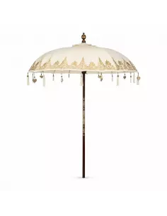 Comprar sombrilla Bali de decoración de hogar en algodón, dos metros, en beige en tienda online Abonica