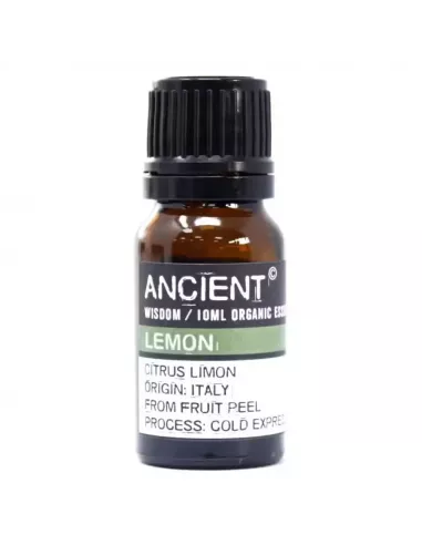Frasco aceite esencial orgánico de limón