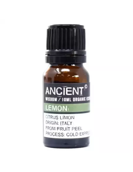 Frasco aceite esencial orgánico de limón