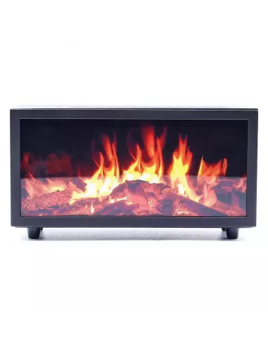 Difusor de efecto chimenea rectangular y sonido de aves - USB-C encendido