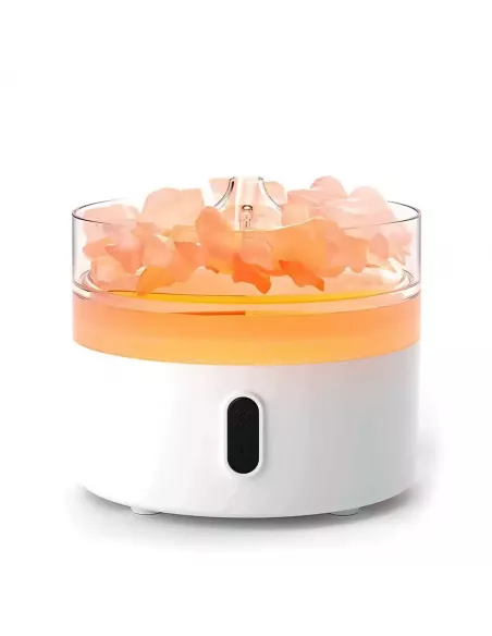 Difusor de aromas Aura con efecto llama y sal del Himalaya color naranja - USB-C