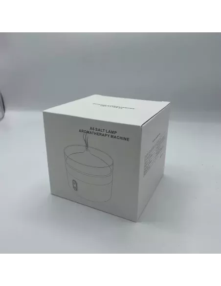 Difusor de aromas Aura con efecto llama y sal del Himalaya - USB-C en caja