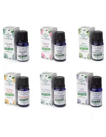 Pack de 6 aceites aromáticos de origen vegetal varios aromas