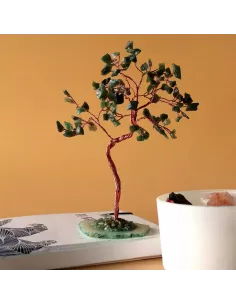 Árbol de Aventurina Verde Grande con Base de Ágata | Abonica 2