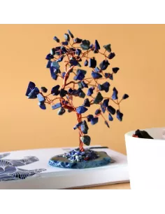 Árbol de Sodalita Grande con Base de Ágata Azul | Abonica 2