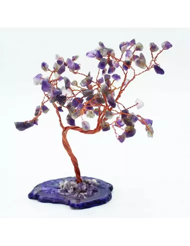 Árbol de Amatista Grande con Base de Ágata Natural | 100 Piedras | Abonica