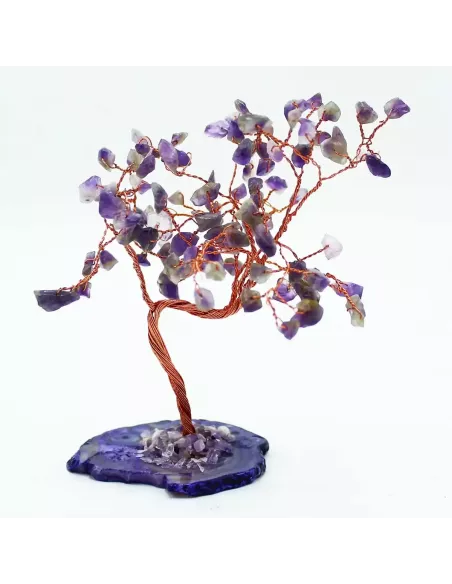 Árbol de Amatista Grande con Base de Ágata Natural | 100 Piedras | Abonica