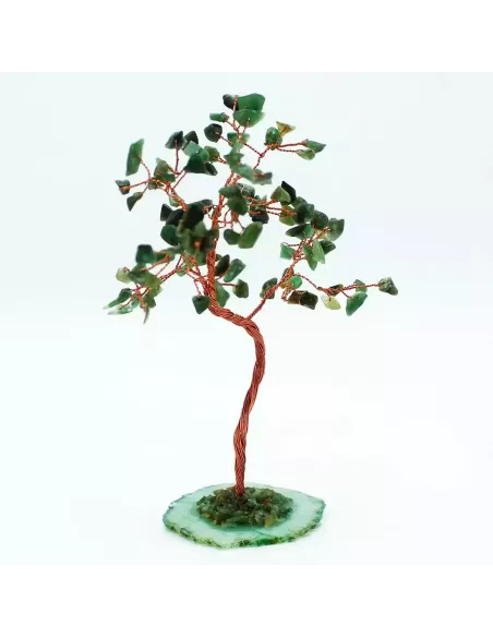 Árbol de Aventurina Verde Grande con Base de Ágata | Abonica