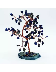 Árbol de Sodalita Grande con Base de Ágata Azul | Abonica