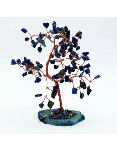 Árbol de Sodalita Grande con Base de Ágata Azul | Abonica