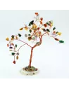 Árbol de Piedras Preciosas Grande Multicolor con Base de Ágata Natural | 100 Piedras | Abonica