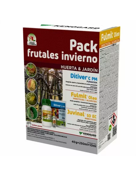 Pack de invierno en abonica que incluye el aceite parafínico, el piriproxifen y el oxicloruro de cobre.